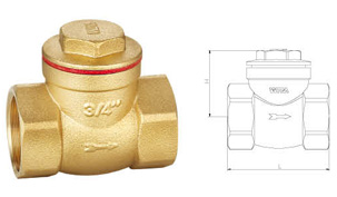 W601 11 Forged brass check valve