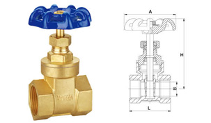 W501 11 Forged brass gate valve