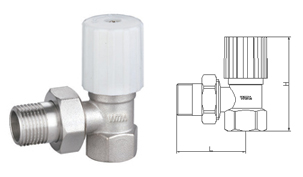 W402 11 Angle radiator valve